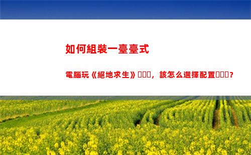 如何組裝一臺臺式電腦玩《絕地求生》，該怎么選擇配置？(臺式電腦主機怎么組裝)